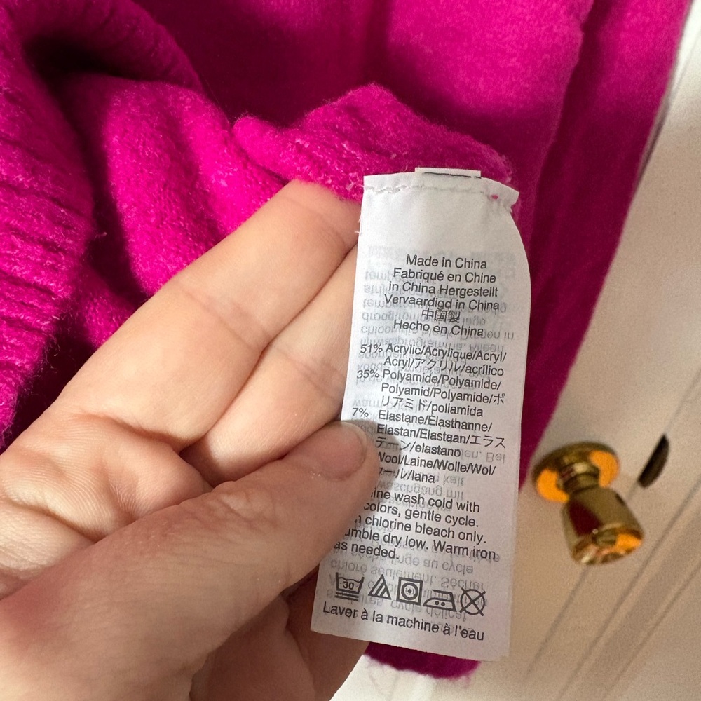 J.Crew Crewneck Sweater Extra Soft Brilliant Plum Berry Pink Size Extra Large XL - Picture 6 of 11